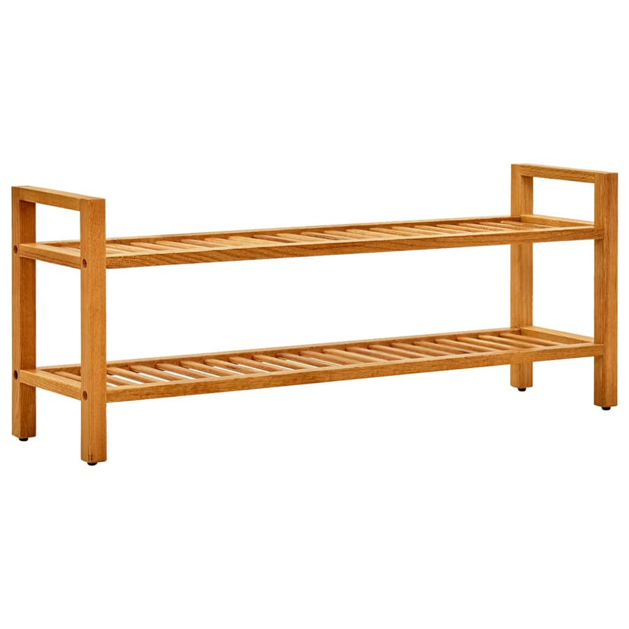 Pantofar Cu 2 Rafturi, 100X27X, Lemn Masiv De Stejar