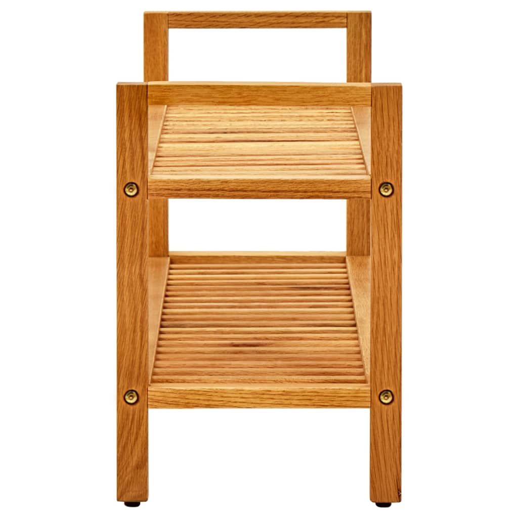 Pantofar Cu 2 Rafturi, 100X27X, Lemn Masiv De Stejar