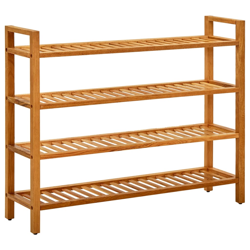Pantofar Cu 4 Rafturi, 100X27X, Lemn Masiv De Stejar