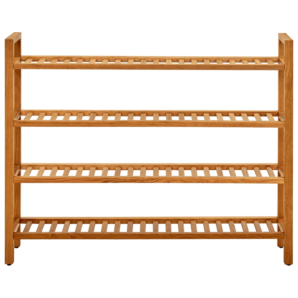 Pantofar Cu 4 Rafturi, 100X27X, Lemn Masiv De Stejar