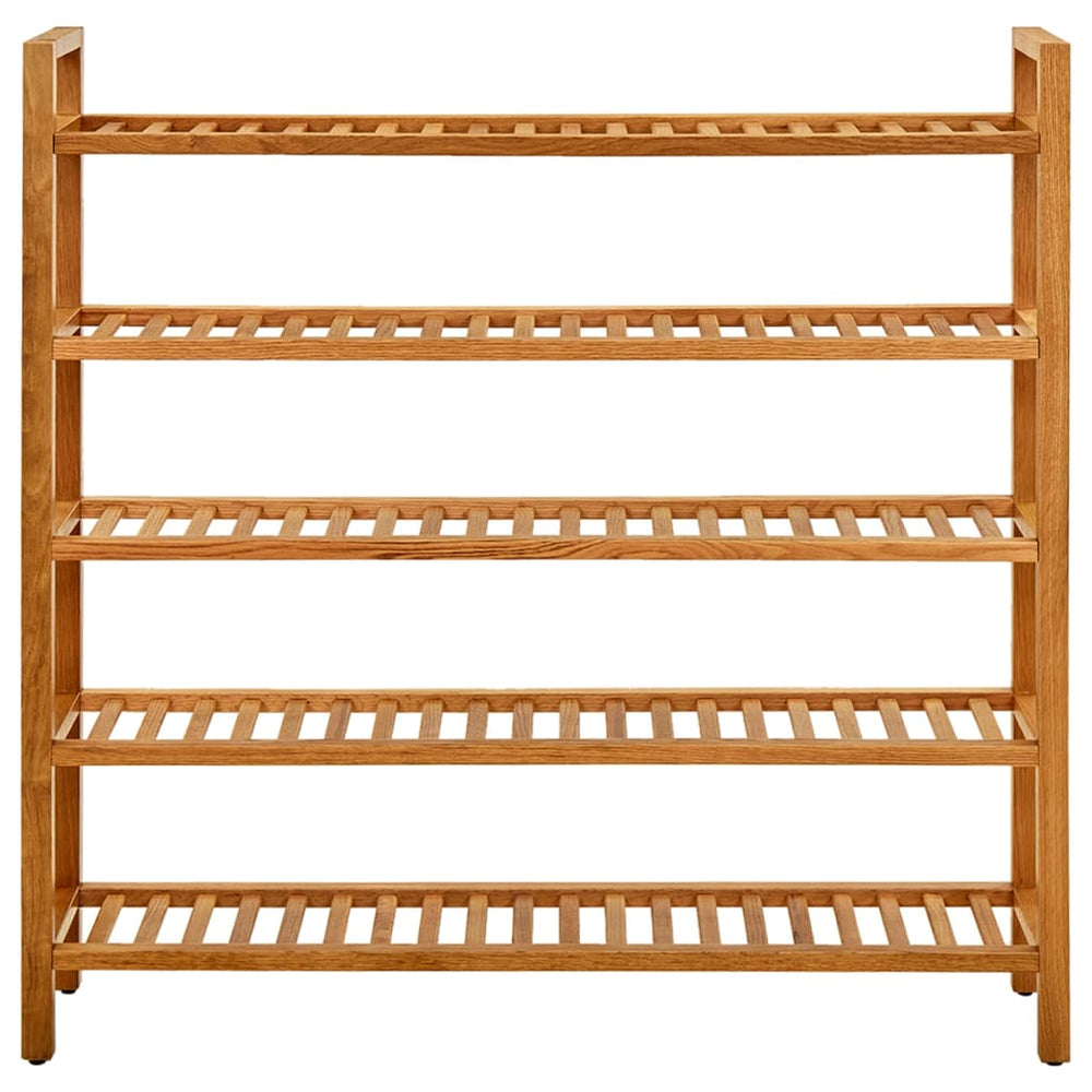Pantofar Cu 5 Rafturi, 100X27X, Lemn Masiv De Stejar
