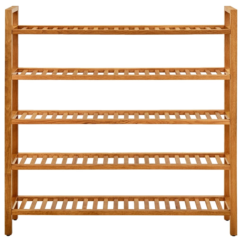 Pantofar Cu 5 Rafturi, 100X27X, Lemn Masiv De Stejar