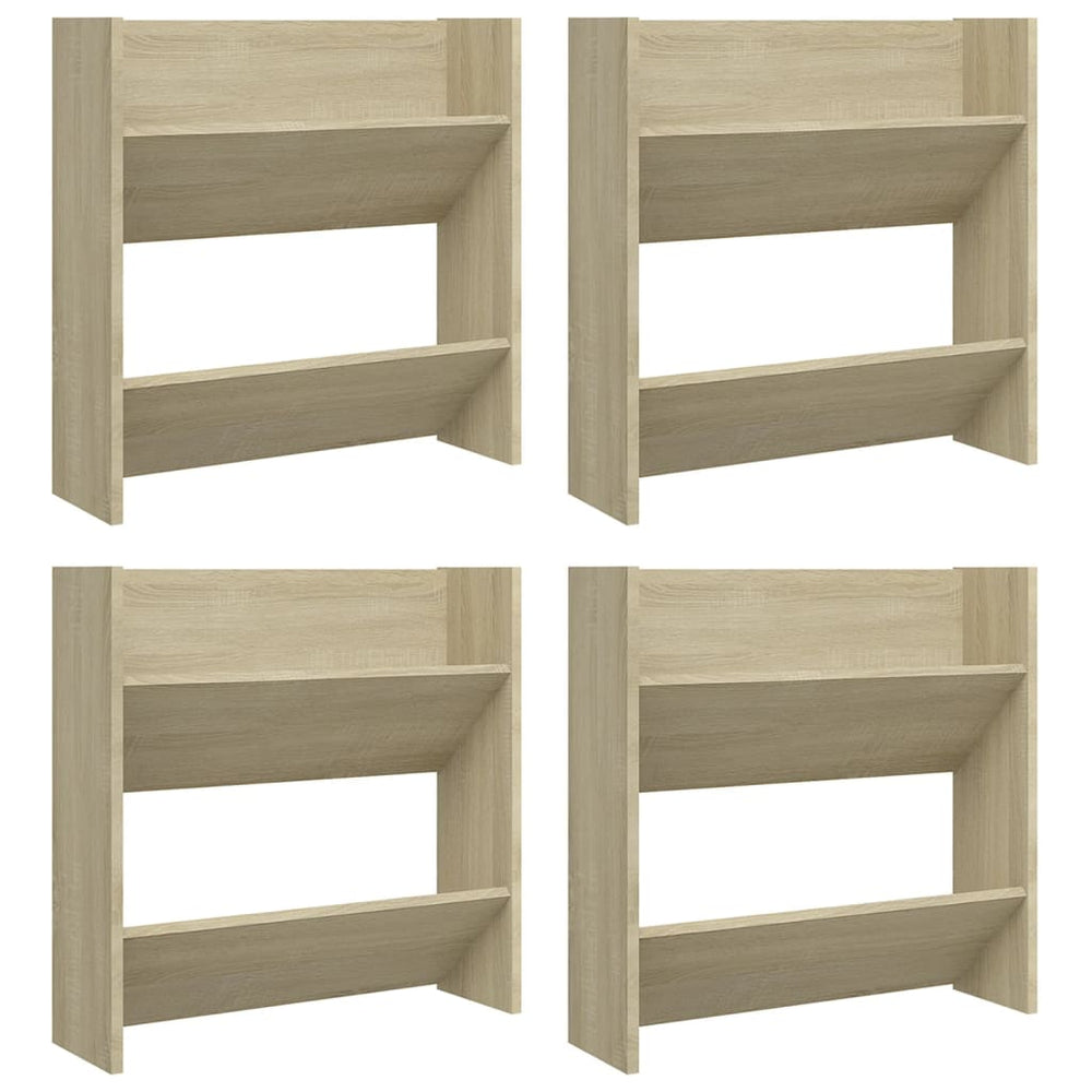 Pantofare De Perete, 4 Buc., , 60X18X Pal Stejar Sonoma