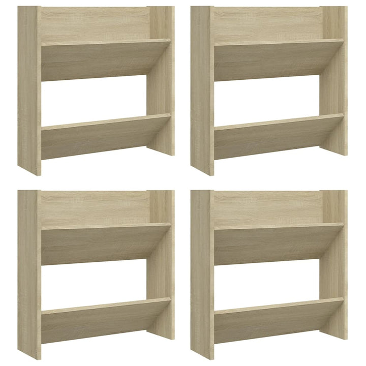 Pantofare De Perete, 4 Buc., , 60X18X Pal Stejar Sonoma