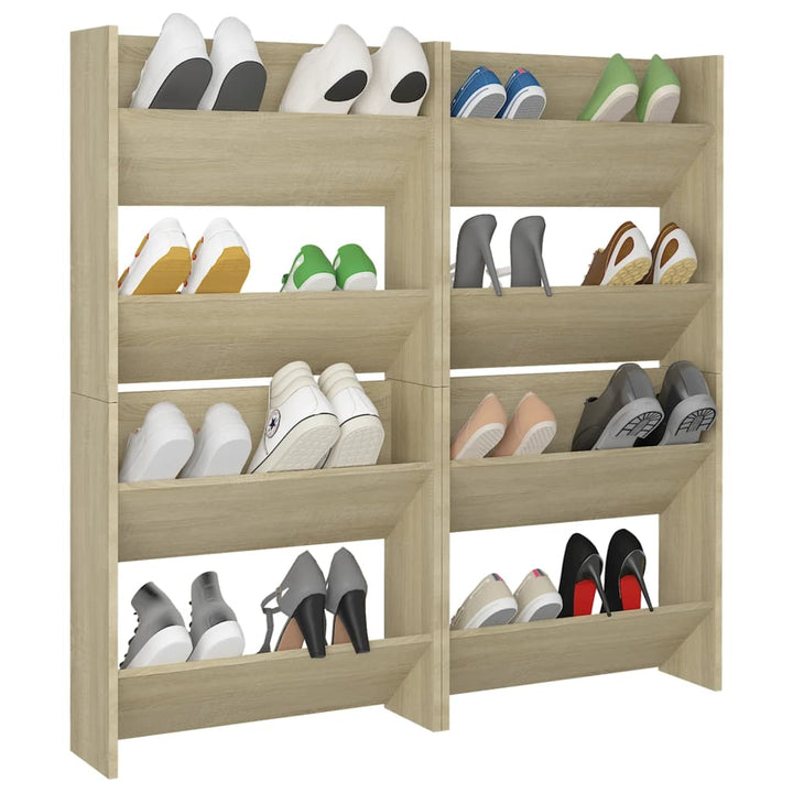 Pantofare De Perete, 4 Buc., , 60X18X Pal Stejar Sonoma