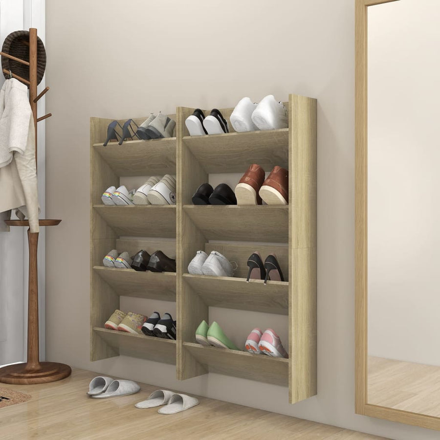 Pantofare De Perete, 4 Buc., , 60X18X Pal Stejar Sonoma