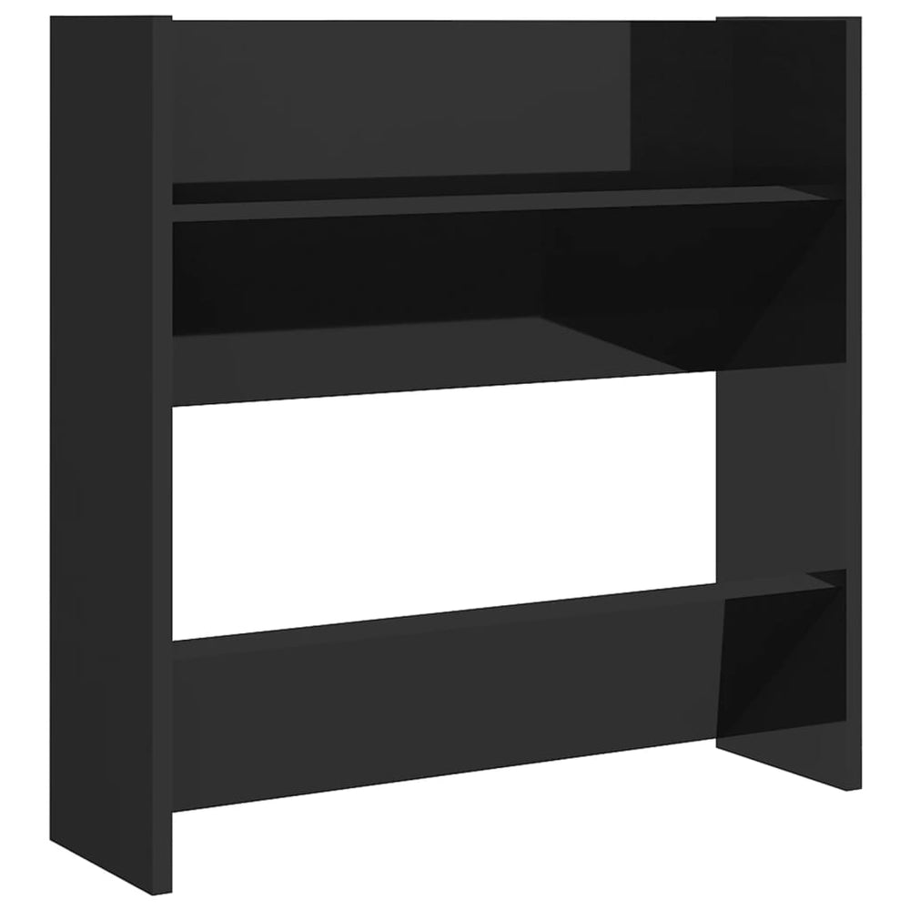 Pantofar De Perete, Negru Extralucios, 60X18X, Pal Negru Foarte Lucios