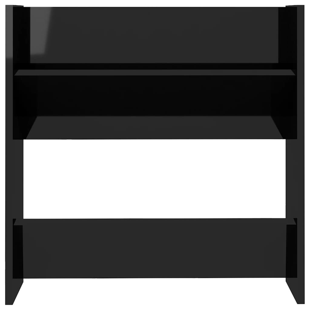 Pantofar De Perete, Negru Extralucios, 60X18X, Pal Negru Foarte Lucios
