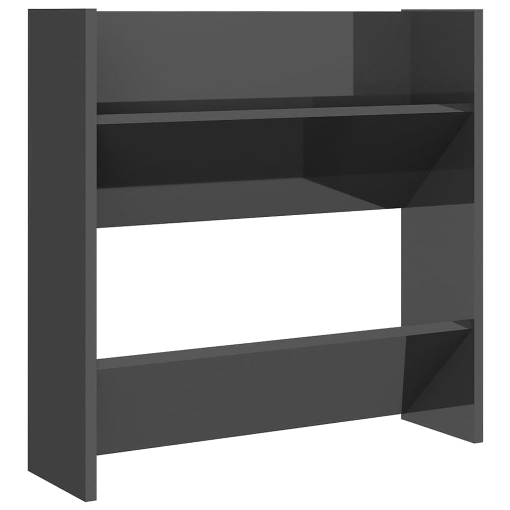 Pantofar De Perete, Gri Extralucios, 60X18X, Pal Gri Foarte Lucios
