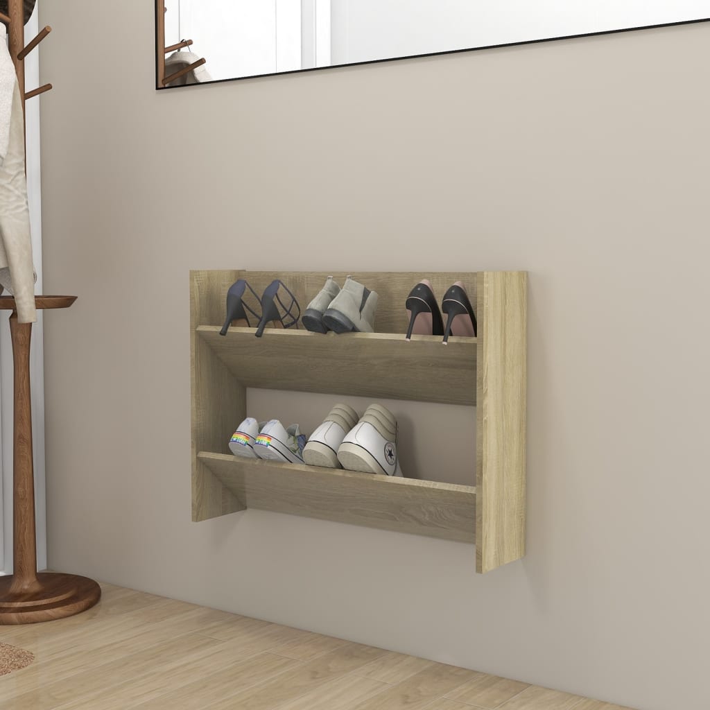 Pantofare De Perete, 4 Buc., , 60X18X Pal Stejar Sonoma