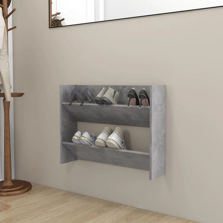 Pantofar De Perete, , 80X18X, Lemn Prelucrat Gri Beton