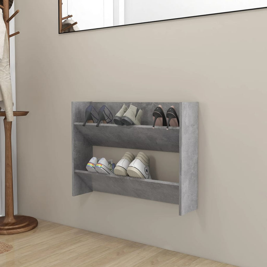 Pantofar De Perete, , 80X18X, Lemn Prelucrat Gri Beton