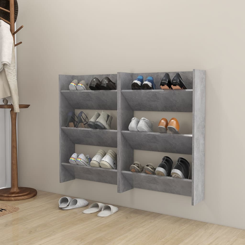 Pantofar De Perete, , 80X18X, Lemn Prelucrat Gri Beton