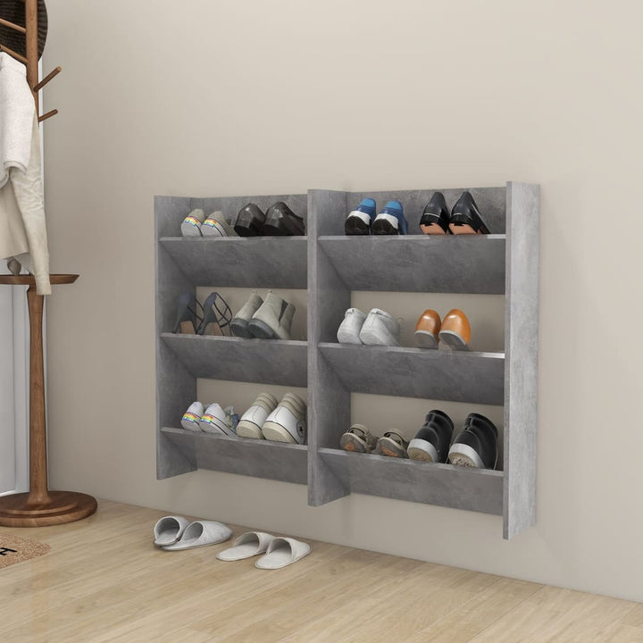 Pantofar De Perete, , 80X18X, Lemn Prelucrat Gri Beton