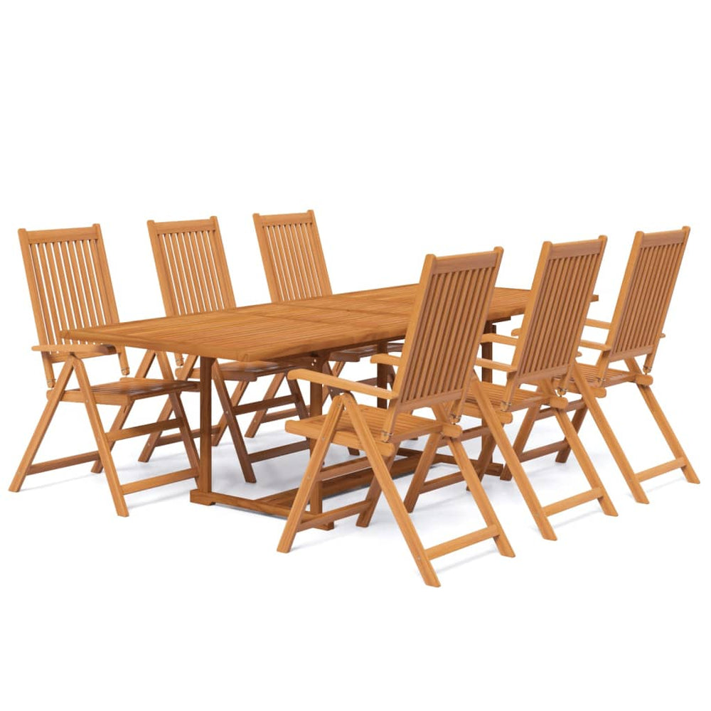 Set Mobilier De Grădină, 7 Piese, Lemn Masiv De Acacia