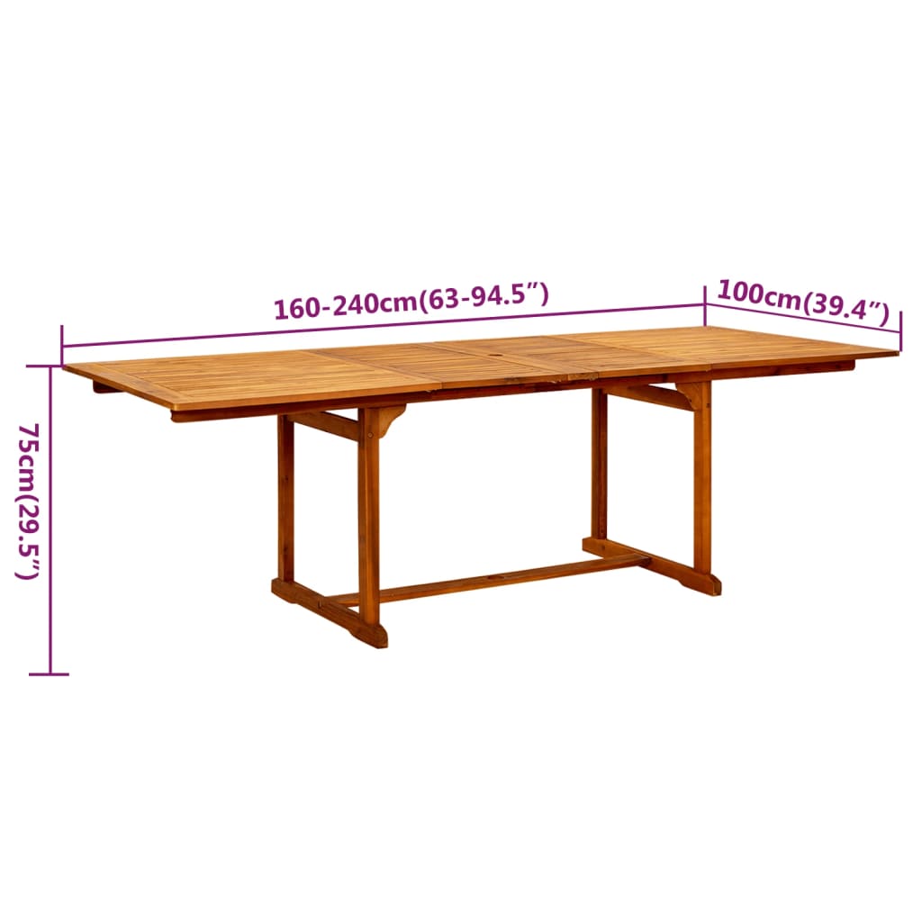 Set Mobilier De Grădină, 7 Piese, Lemn Masiv De Acacia