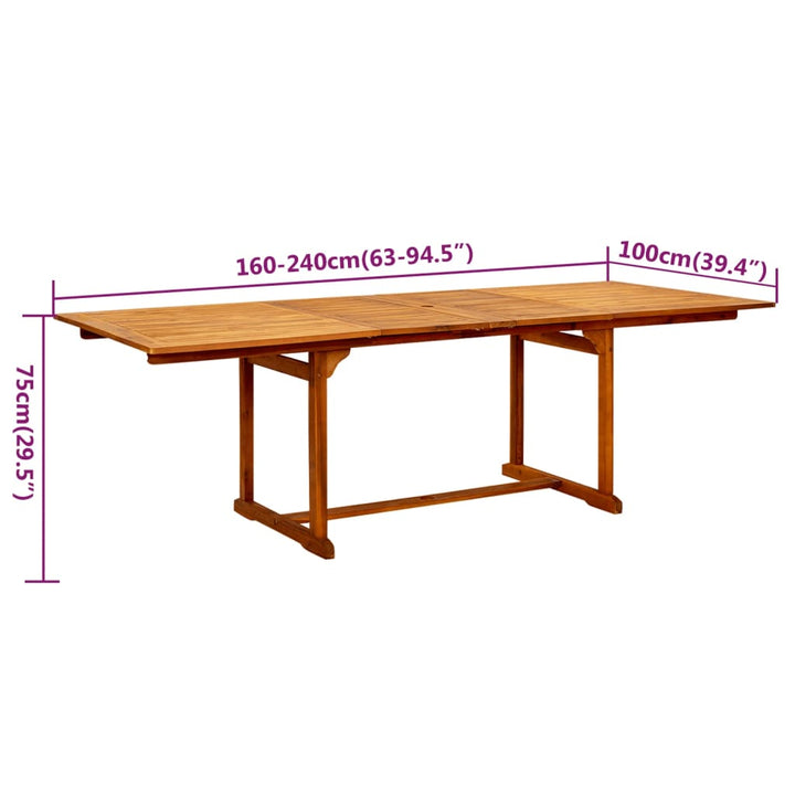Set Mobilier De Grădină, 7 Piese, Lemn Masiv De Acacia