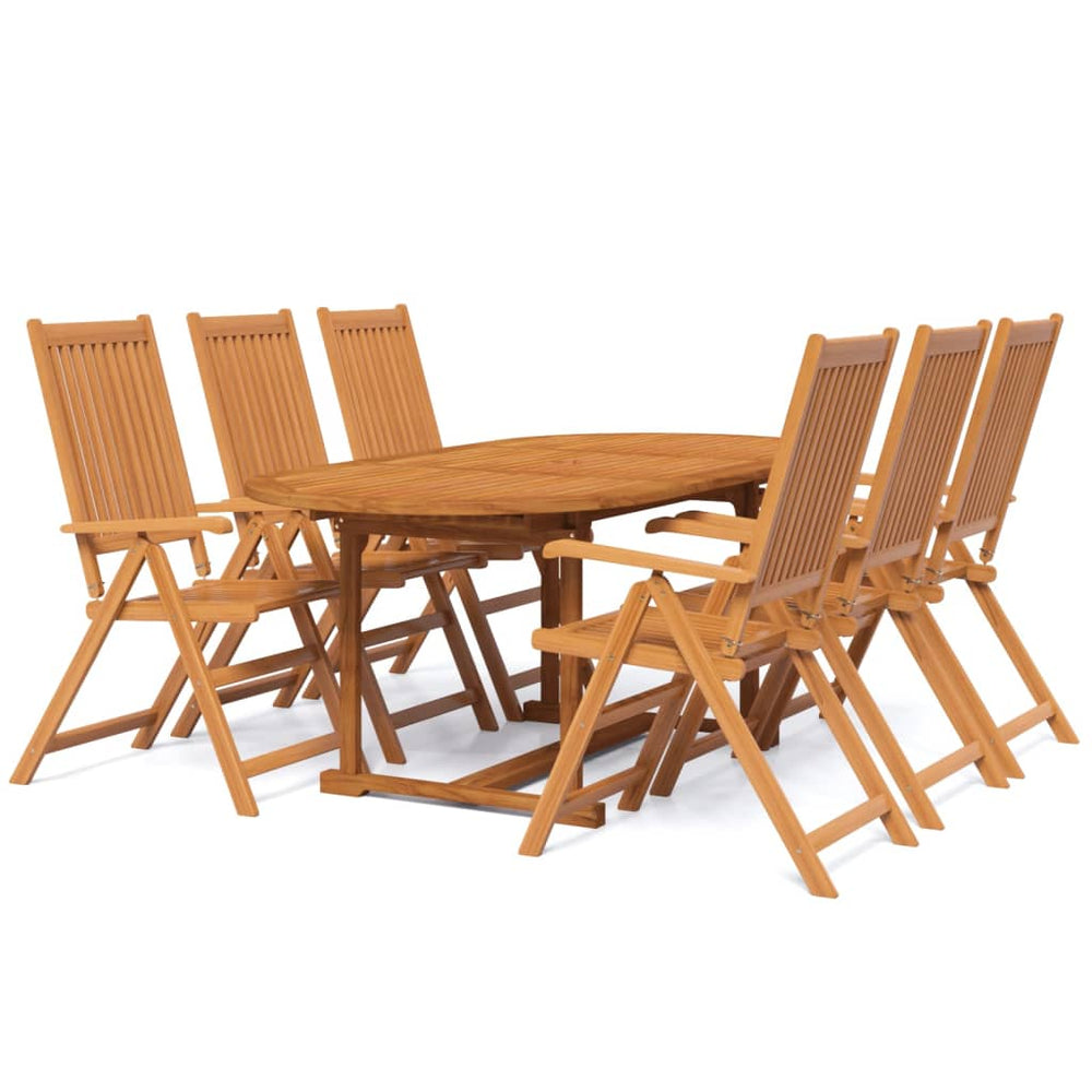 Set Mobilier De Grădină, 7 Piese, Lemn Masiv De Acacia