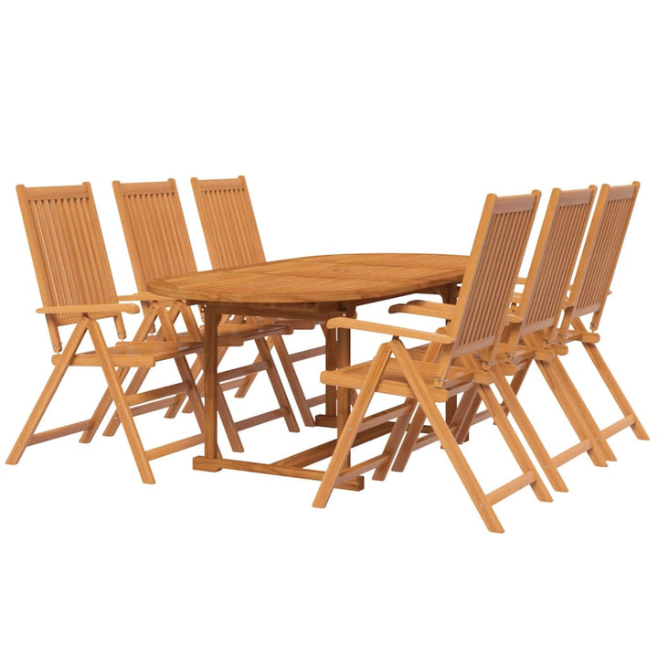 Set Mobilier De Grădină, 7 Piese, Lemn Masiv De Acacia