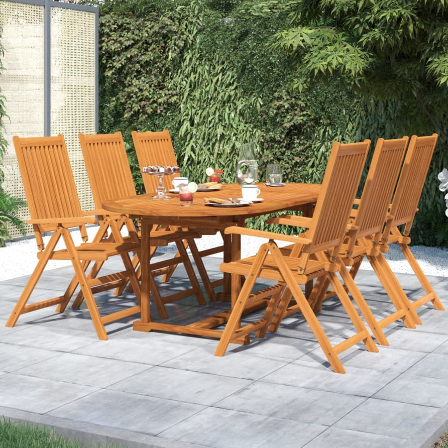Set Mobilier De Grădină, 7 Piese, Lemn Masiv De Acacia