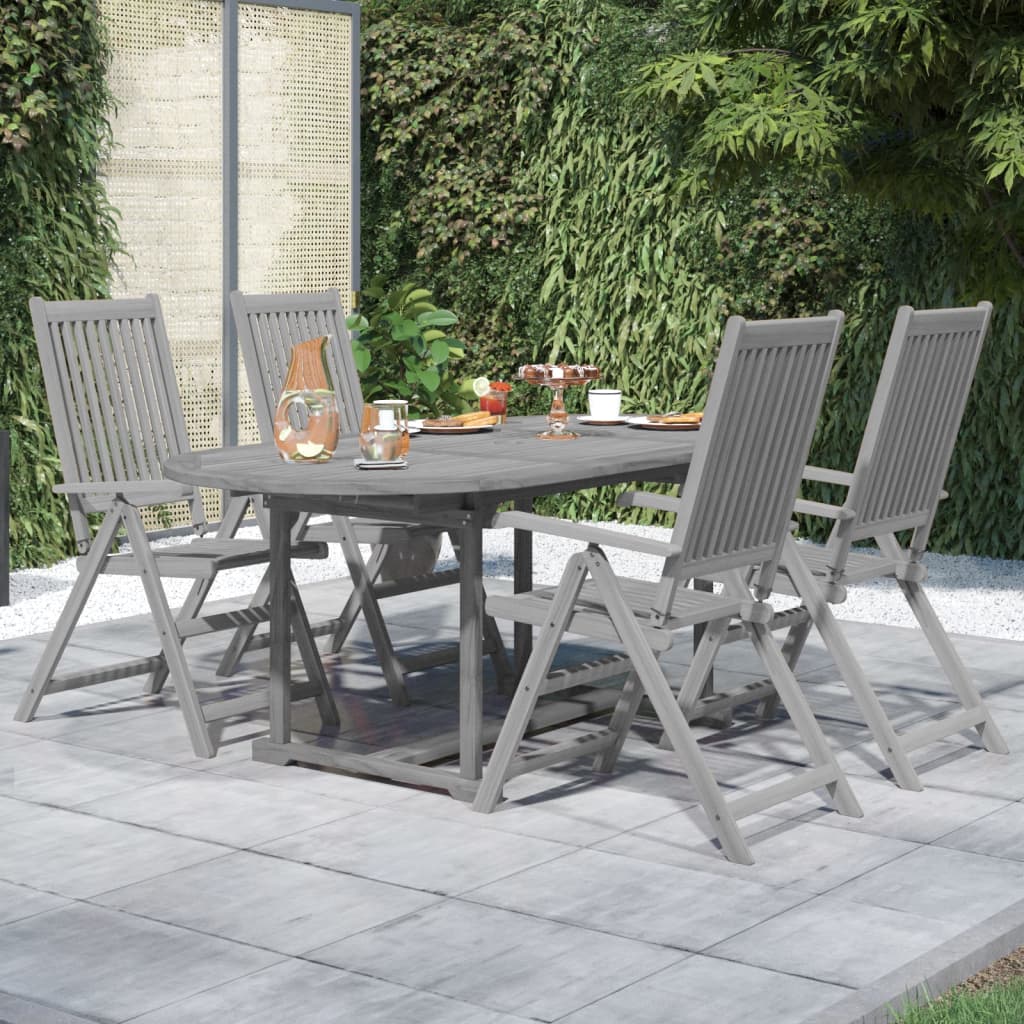 Set Mobilier De Grădină, 5 Piese, Lemn Masiv De Acacia