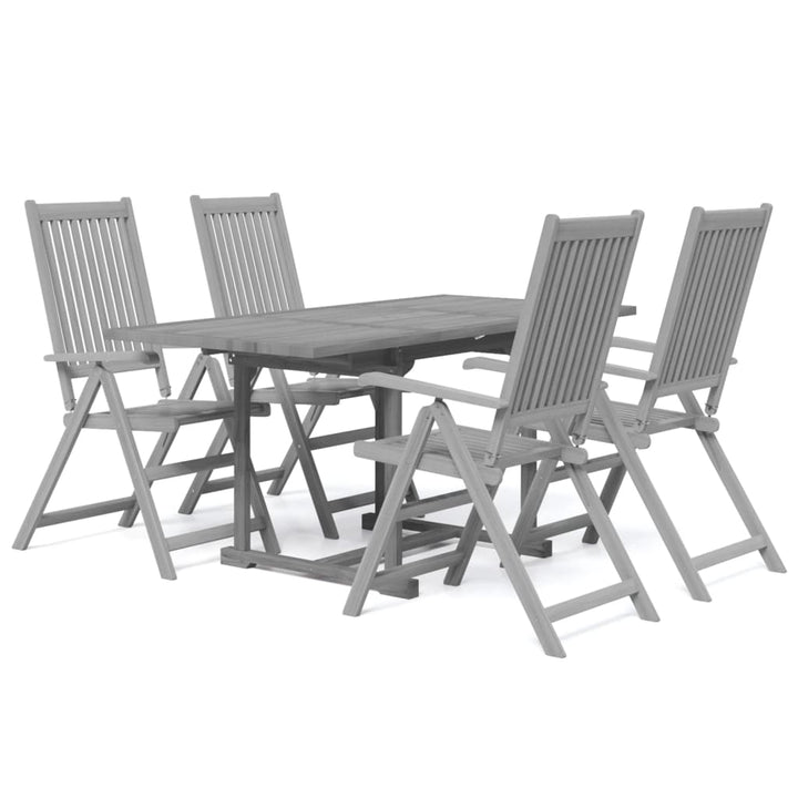 Set Mobilier De Grădină, 5 Piese, Lemn Masiv De Acacia