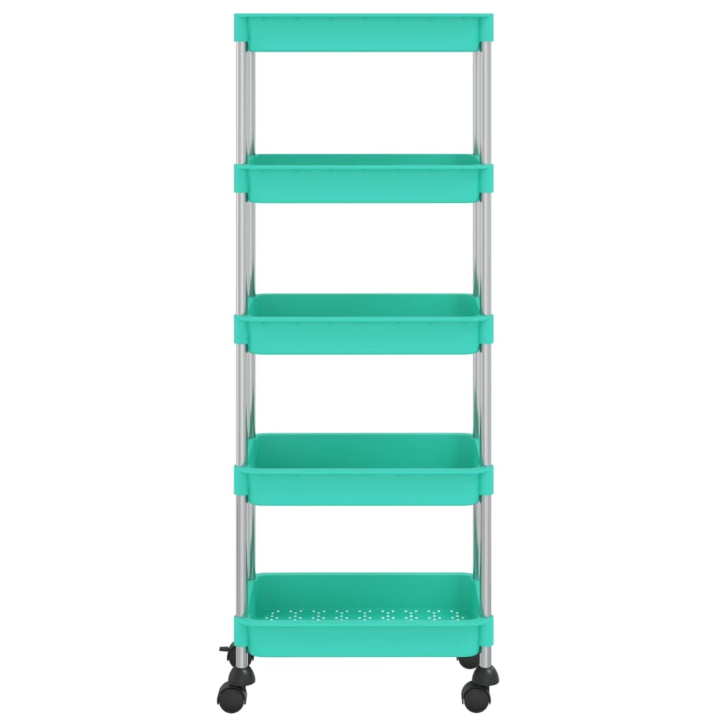 Cărucior De Bucătărie 5 Niveluri 42X29X128 Cm Fier/Abs