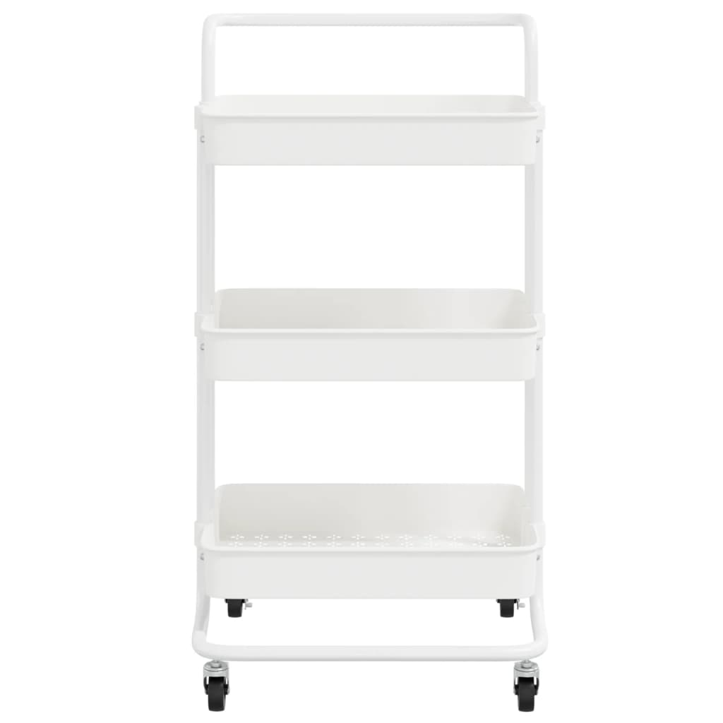Cărucior De Bucătărie 3 Niveluri 42X35X85 Cm Fier Și Abs
