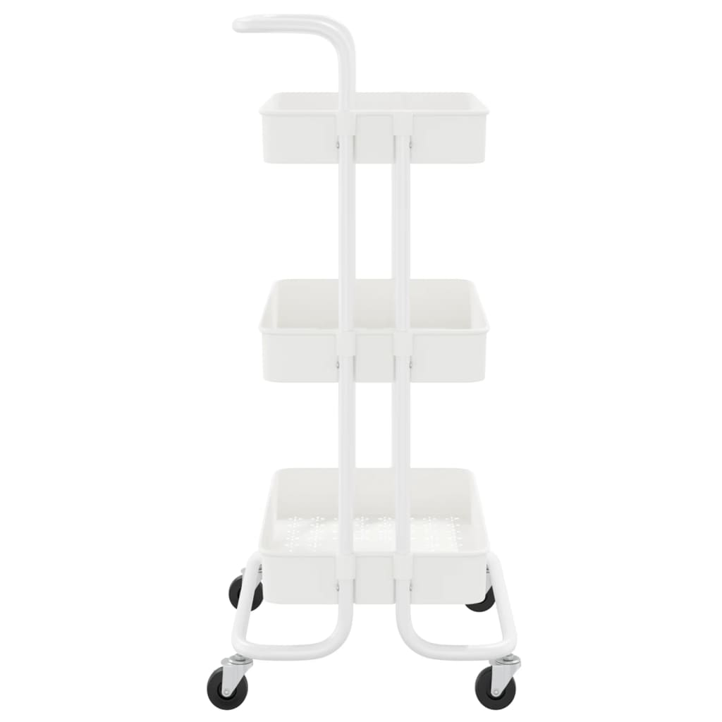 Cărucior De Bucătărie 3 Niveluri 42X35X85 Cm Fier Și Abs