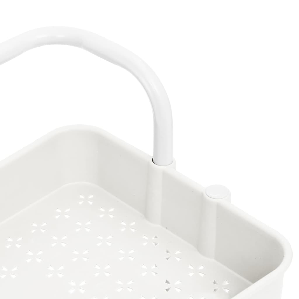 Cărucior De Bucătărie 3 Niveluri 42X35X85 Cm Fier Și Abs