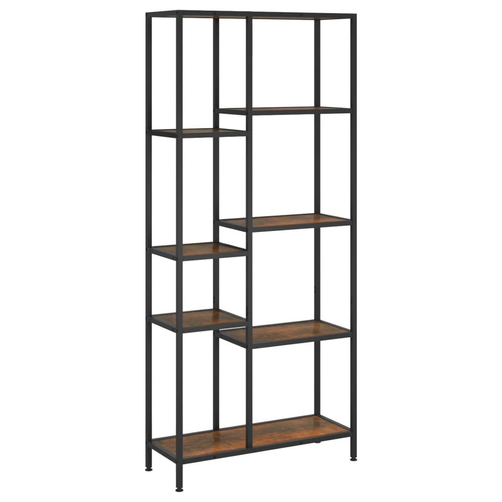 Bibliotecă, 80X30X, Oțel Și Lemn Prelucrat