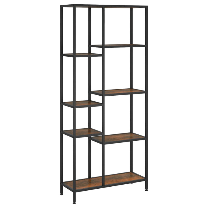 Bibliotecă, 80X30X, Oțel Și Lemn Prelucrat