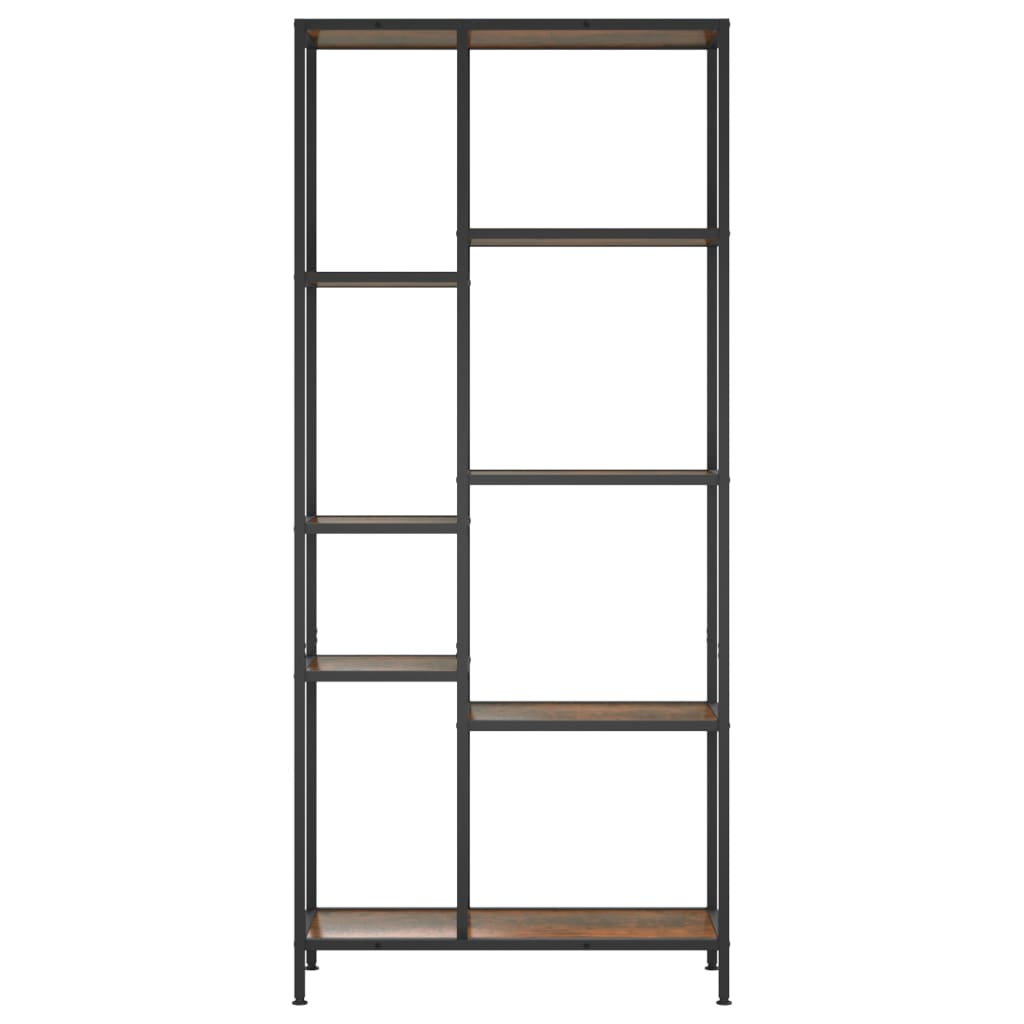 Bibliotecă, 80X30X, Oțel Și Lemn Prelucrat