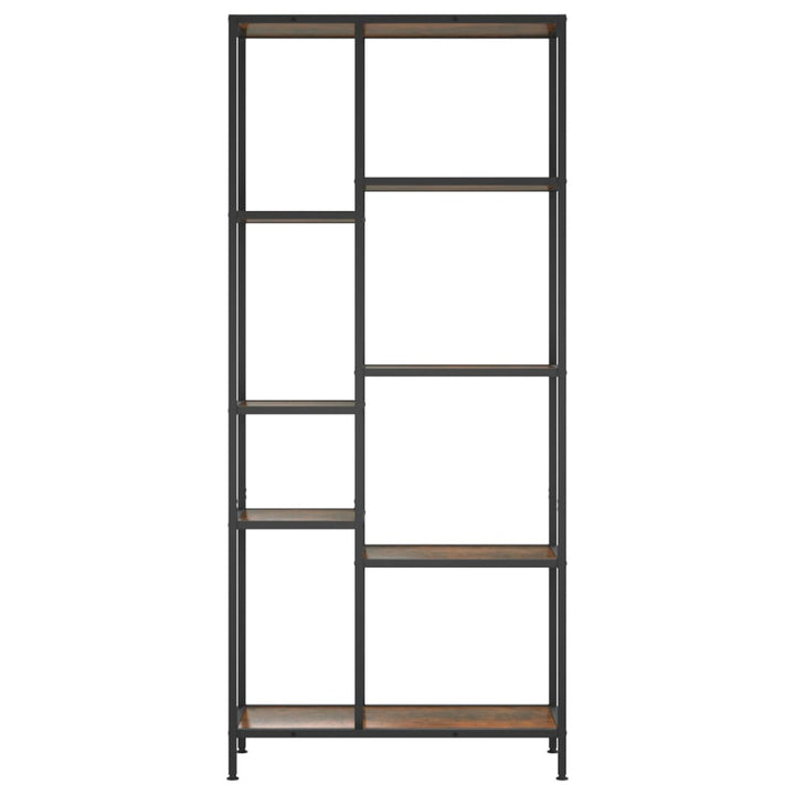 Bibliotecă, 80X30X, Oțel Și Lemn Prelucrat