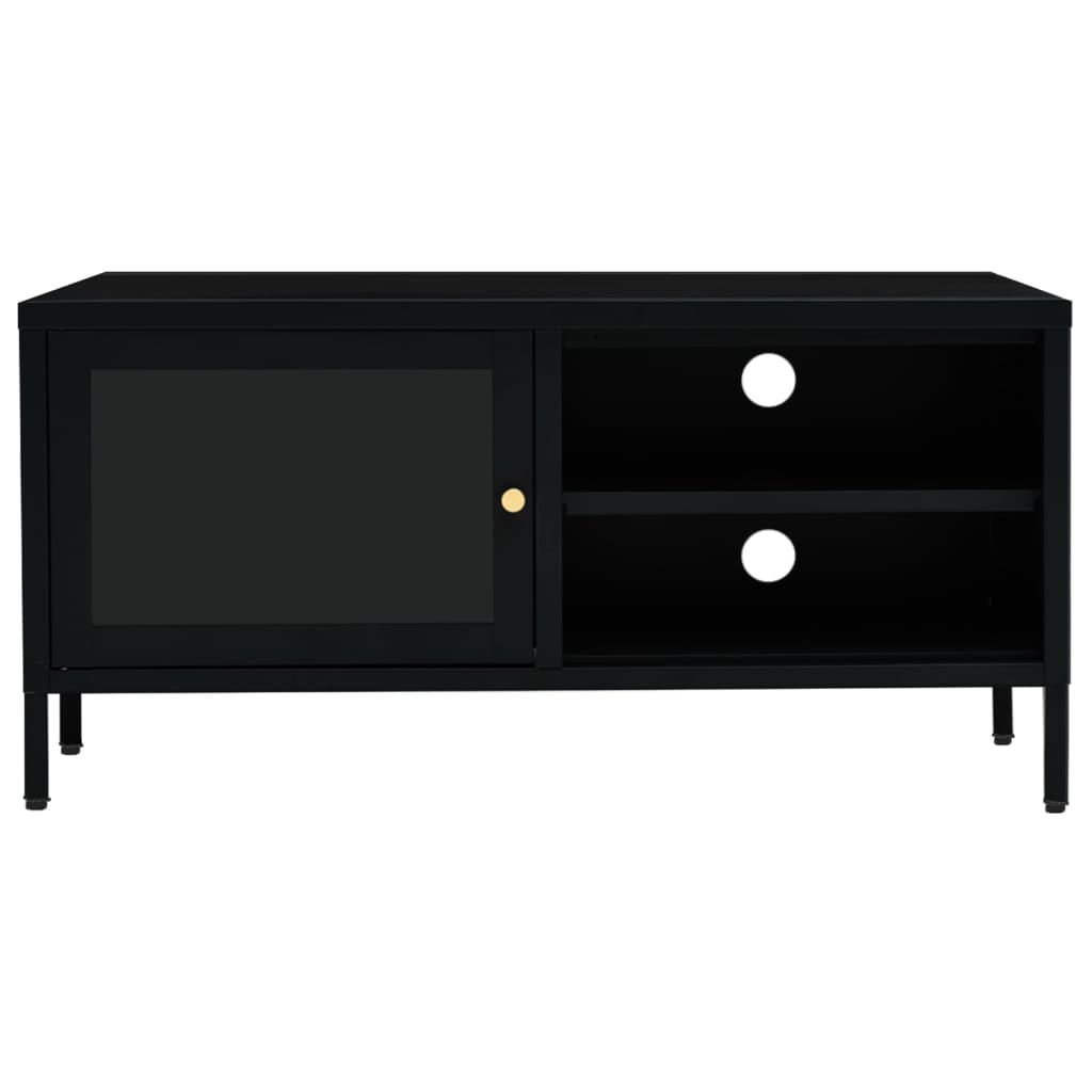 Dulap Tv, , 90X30X44 Cm, Oțel Și Sticlă