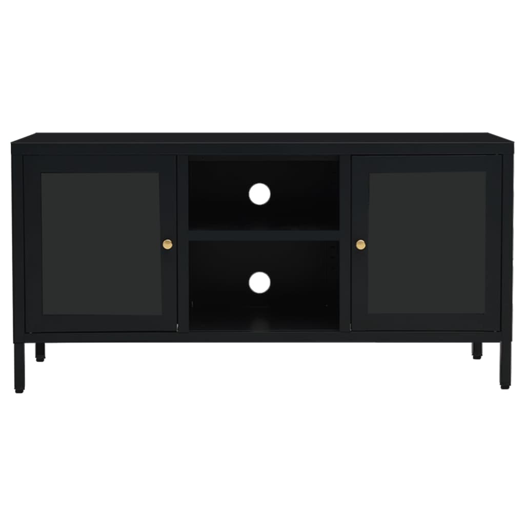 Dulap Tv, , 105X35X52 Cm, Oțel Și Sticlă