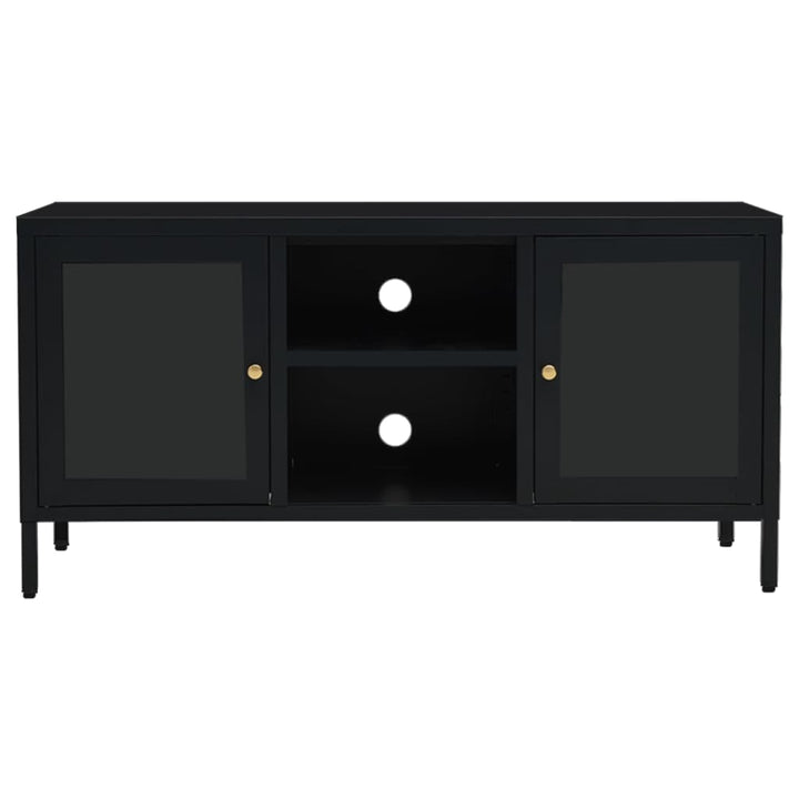 Dulap Tv, , 105X35X52 Cm, Oțel Și Sticlă