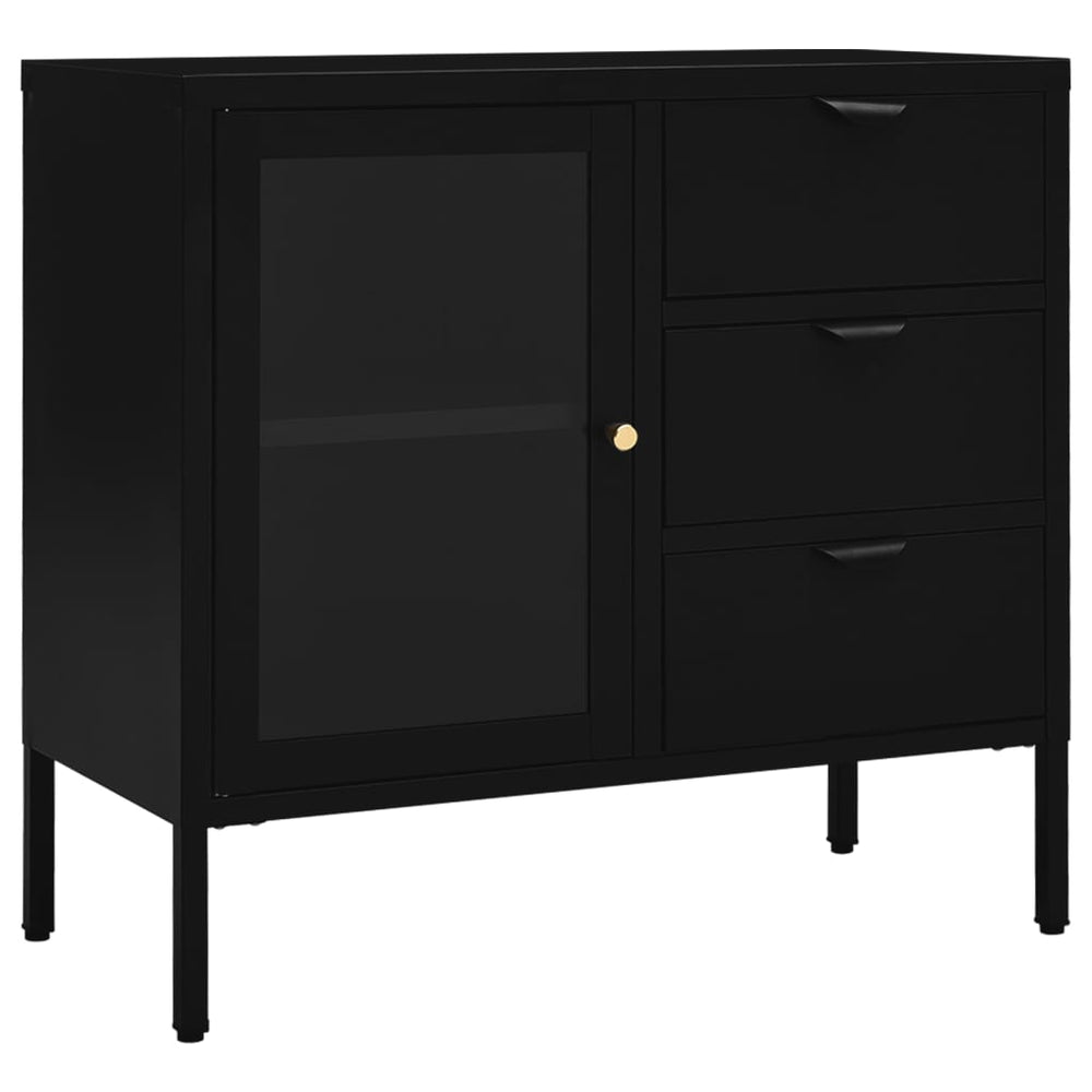Servantă, , 75X35X70 Cm, Oțel Și Sticlă Securizată