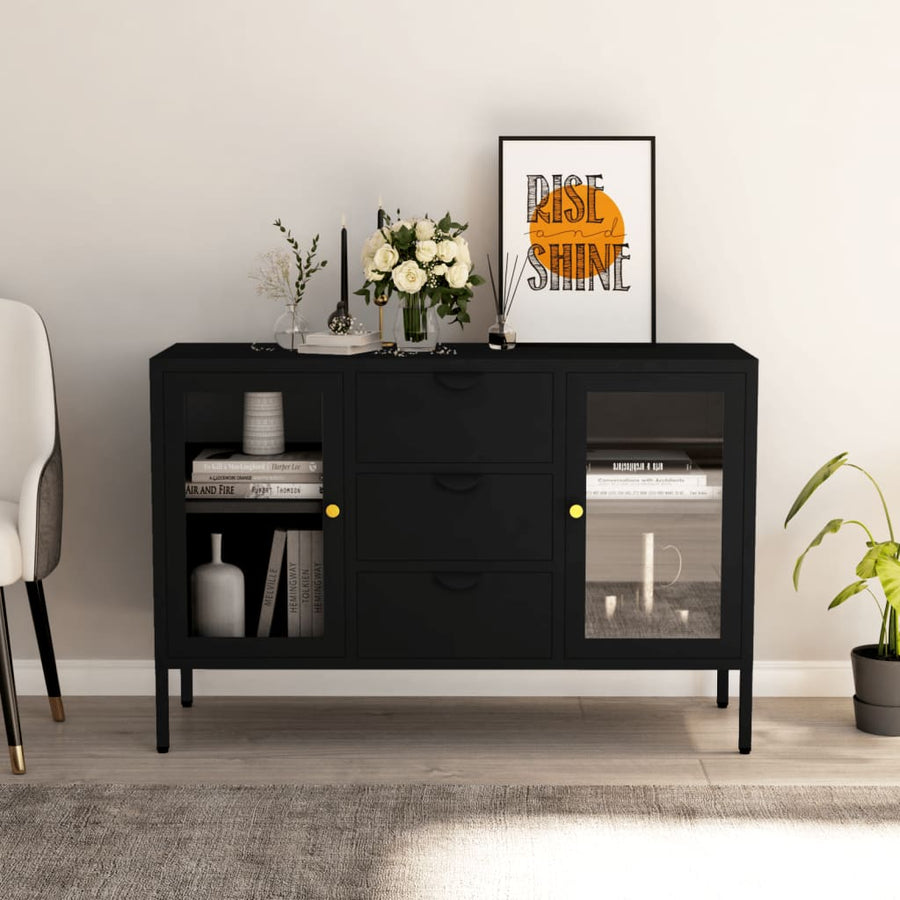 Servantă, , 105X35X70 Cm, Oțel Și Sticlă Securizată