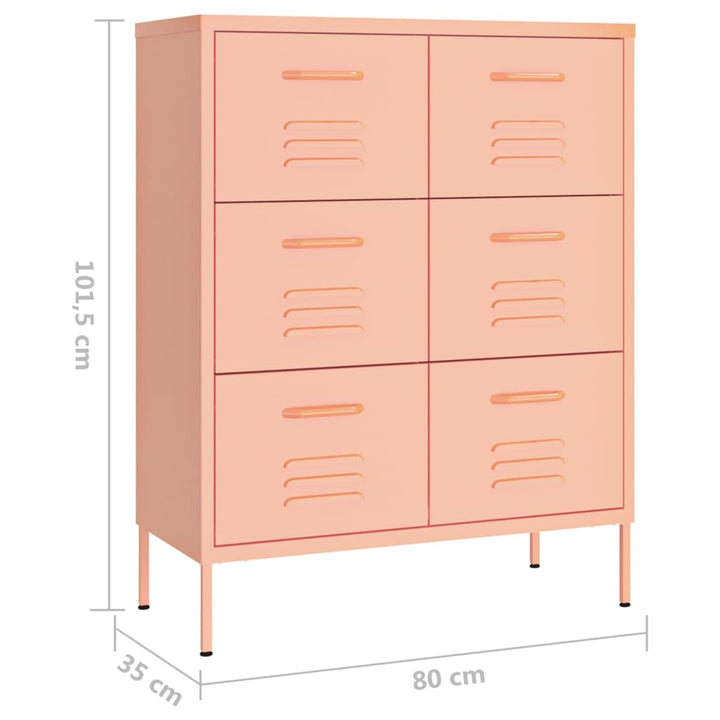 Dulap Cu Sertare, , 80X35X101,5 Cm, Oțel