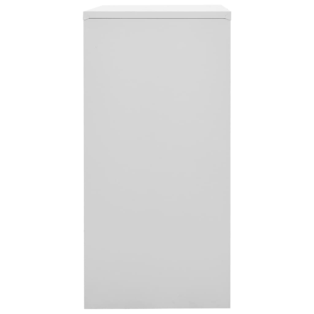 Dulap Vestiar, , 90X45X92,5 Cm, Oțel Gri Deschis Și Roșu