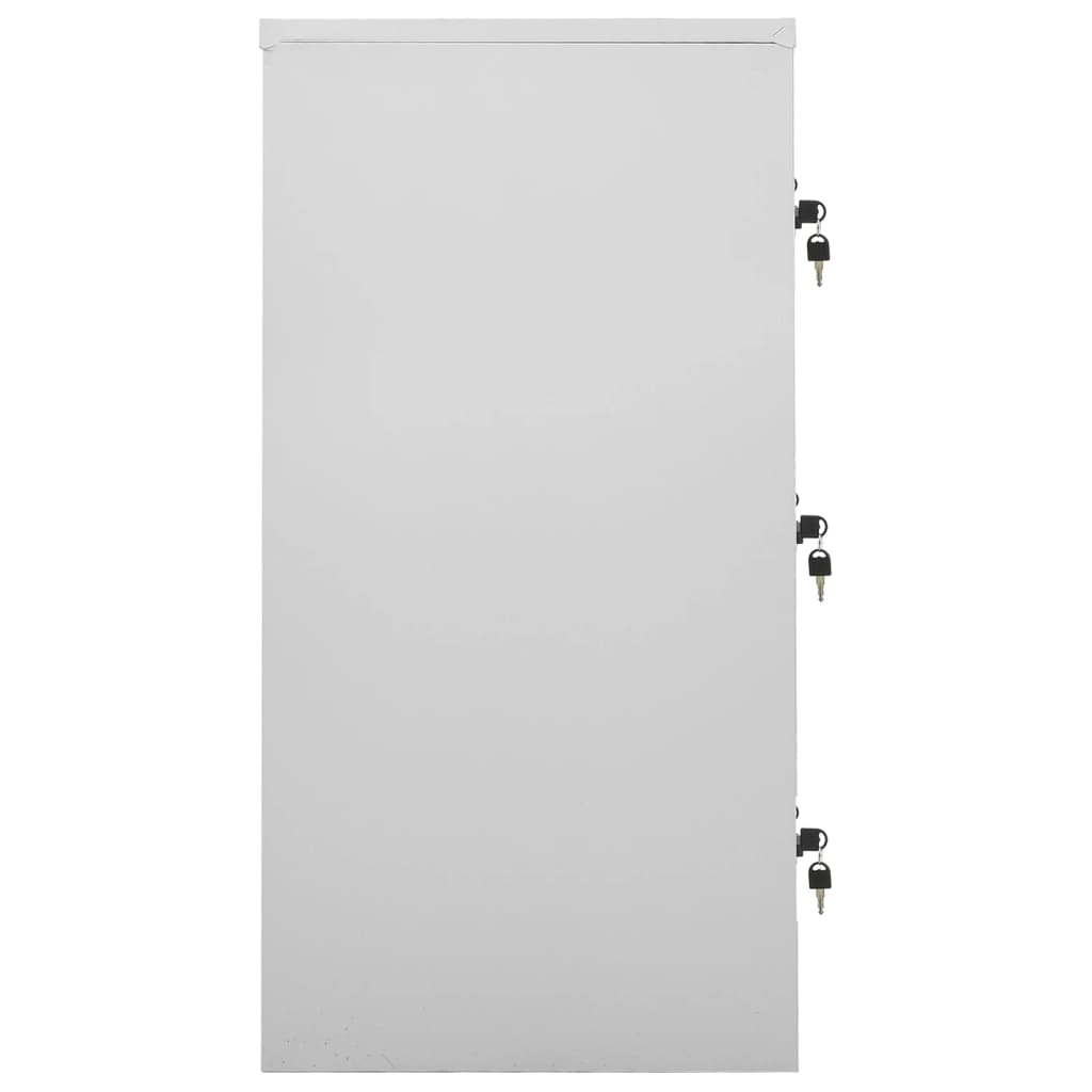 Dulap De Vestiar, , 90X45X92,5 Cm, Oțel Gri Deschis Și Albastru