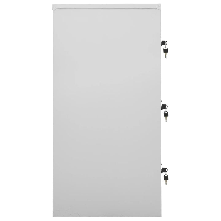 Dulap De Vestiar, , 90X45X92,5 Cm, Oțel Gri Deschis Și Albastru