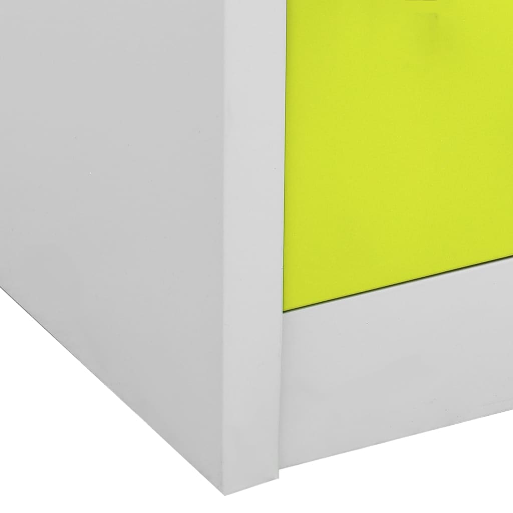 Dulap De Vestiar, , 90X45X92,5 Cm, Oțel Gri Deschis Și Verde