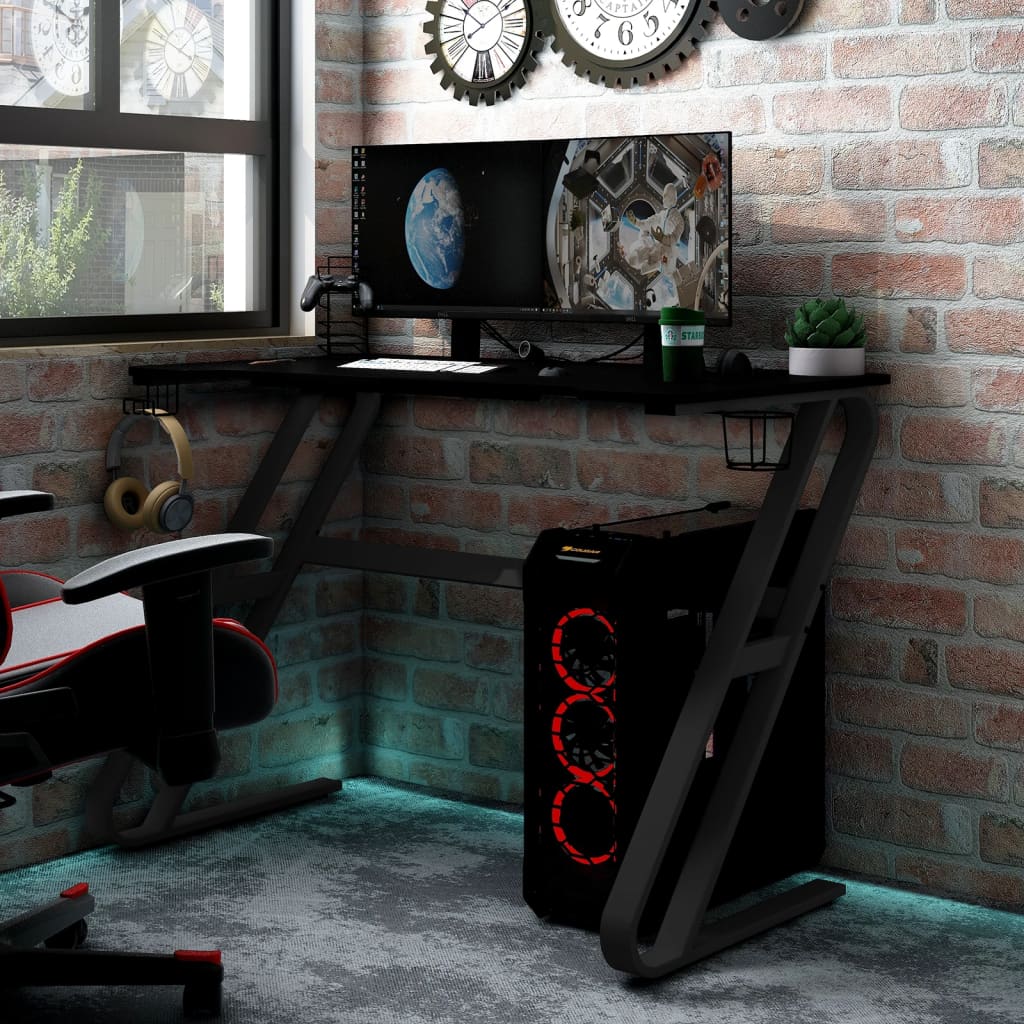 Birou De Gaming Cu Picioare În Formă De Zz, ,