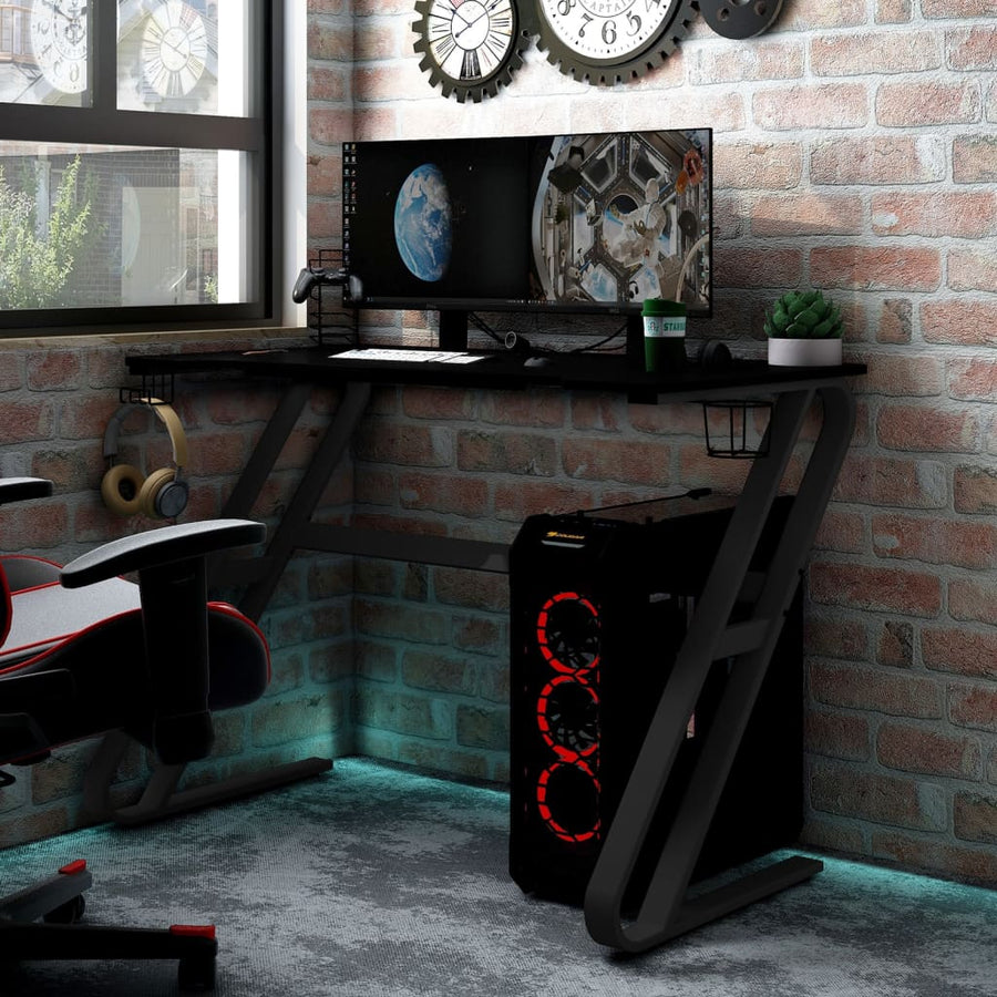 Birou De Gaming Cu Picioare În Formă De Zz, ,