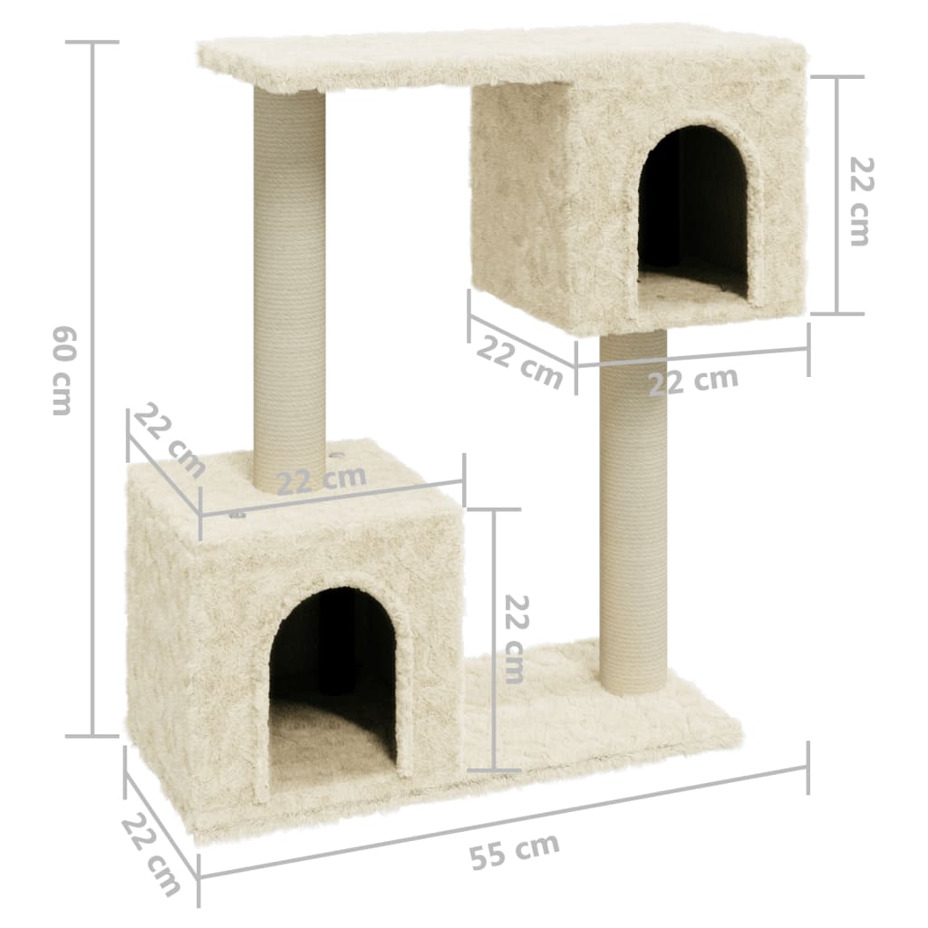 Ansamblu Pisici Cu Stâlpi Din Funie De Sisal, , 60 Cm