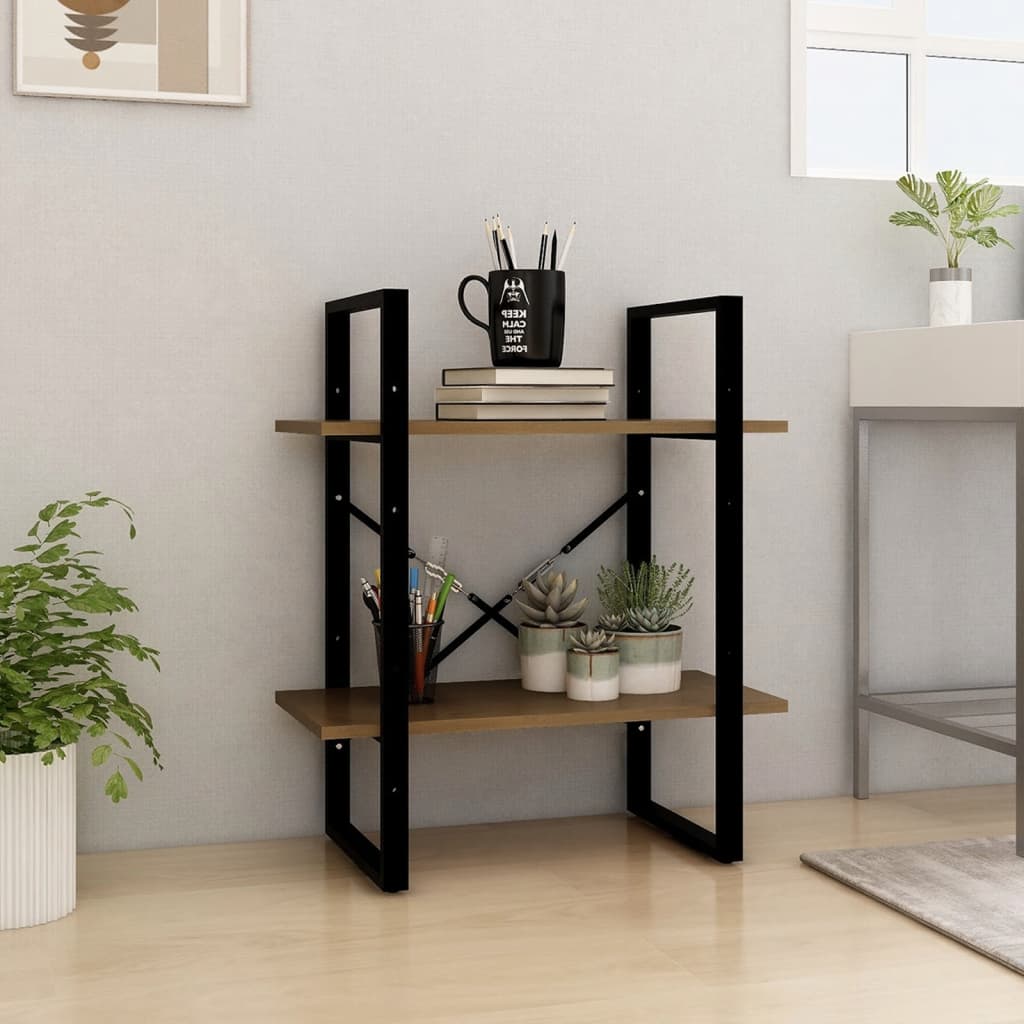 Bibliotecă Cu 4 Rafturi, , 60X30X, Masiv De Pin