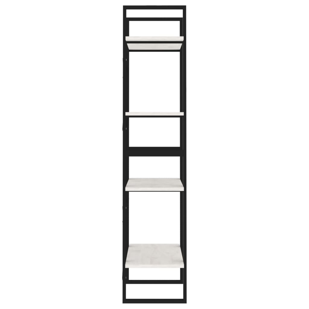 Bibliotecă Cu 4 Rafturi, , 60X30X, Masiv De Pin
