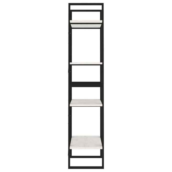 Bibliotecă Cu 4 Rafturi, , 60X30X, Masiv De Pin